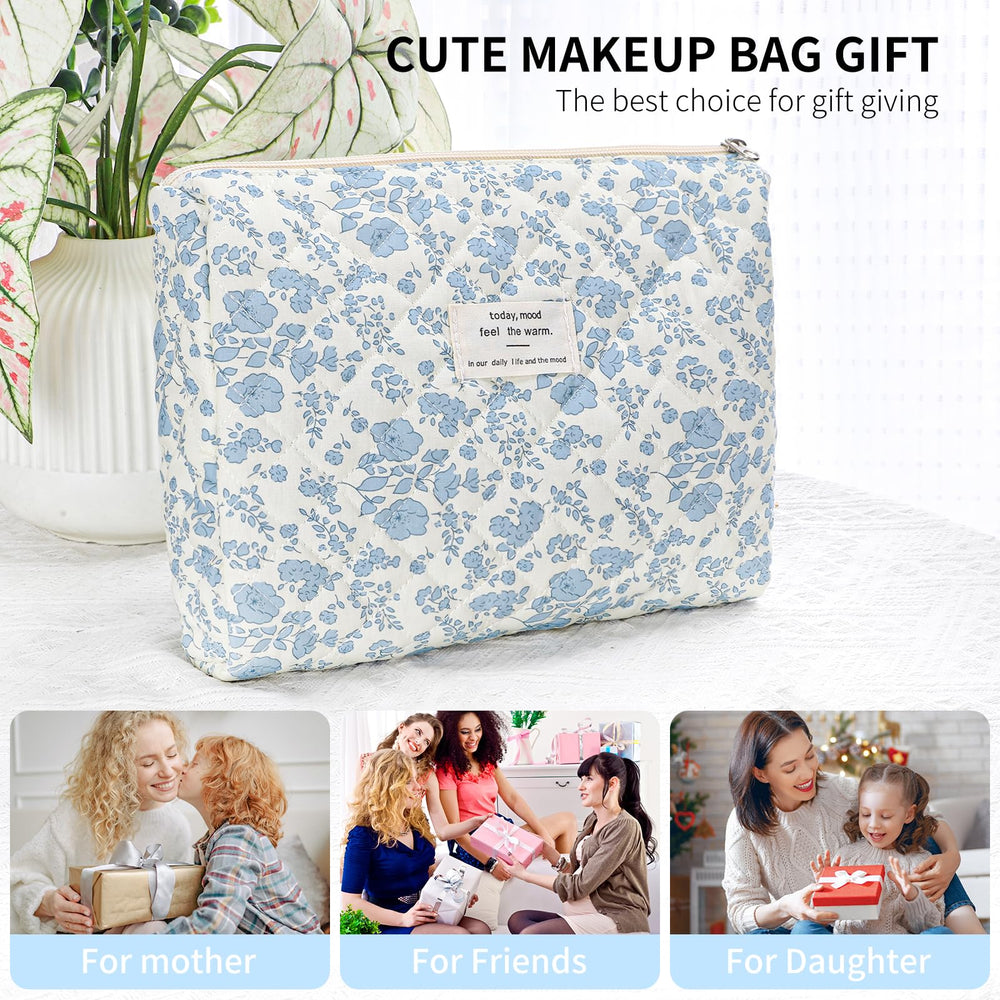 Senbowe floral makeup bag set travel packaged, gift-ready presentation.