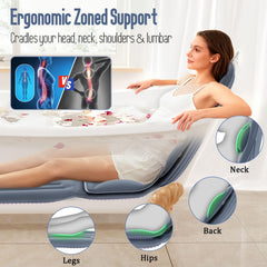 SENBOWE non-slip suction cups keep the pillow secure for relaxed lounging.