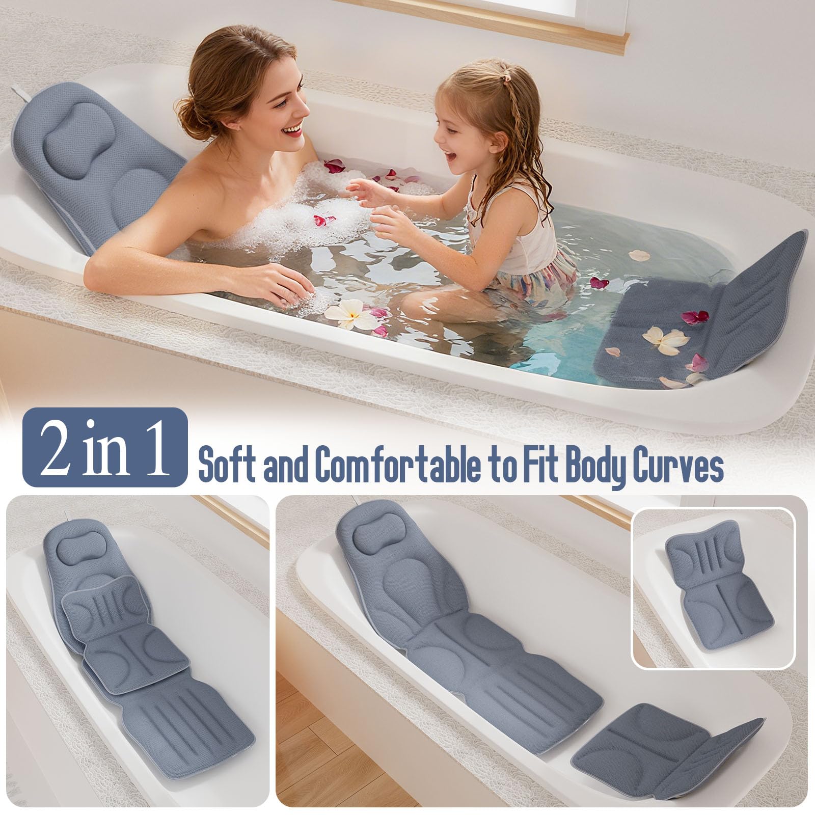 SENBOWE quick-dry mesh promotes fast drainage and easy cleaning after baths.