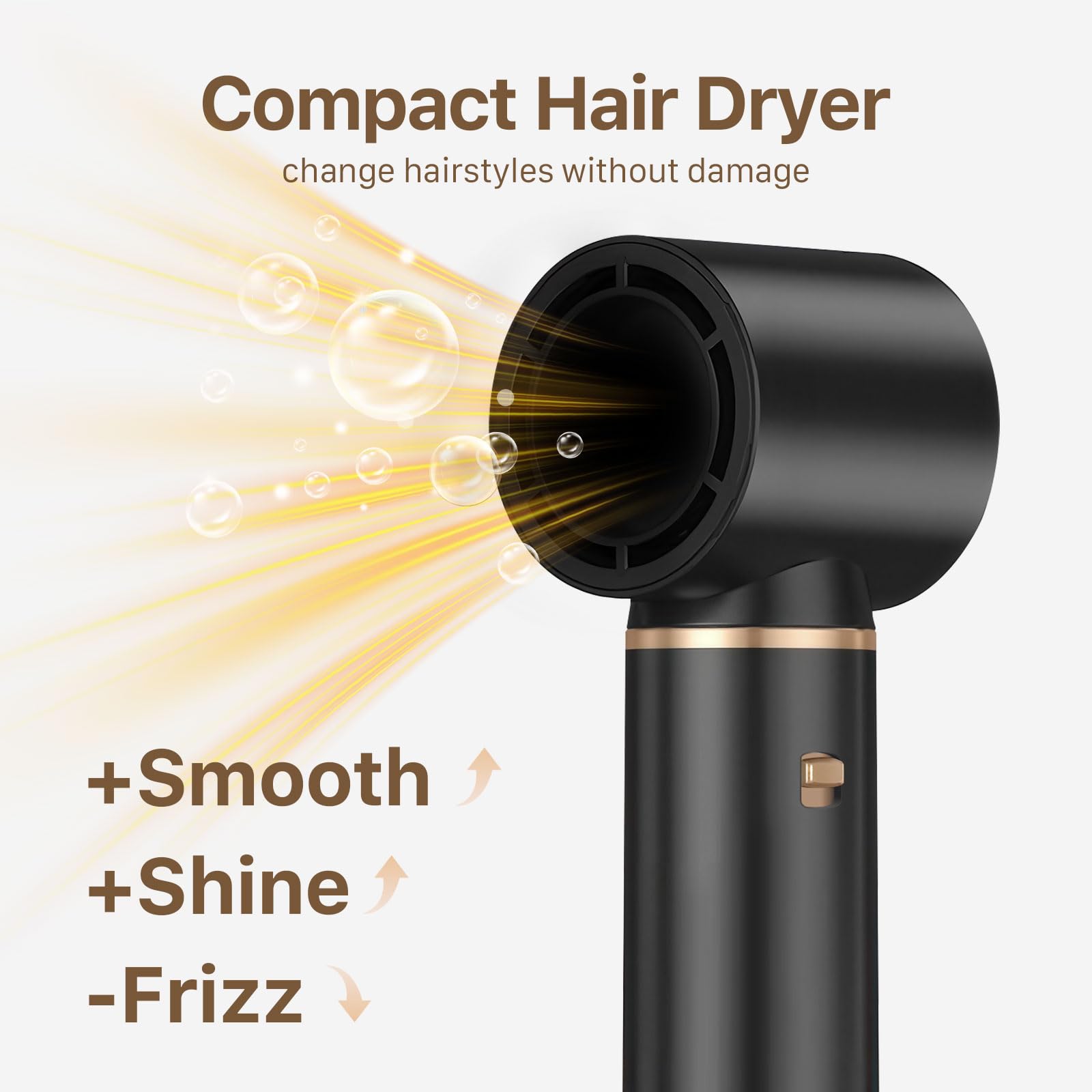 Sendowtek hot air styler round comb adds gentle shaping for volume.