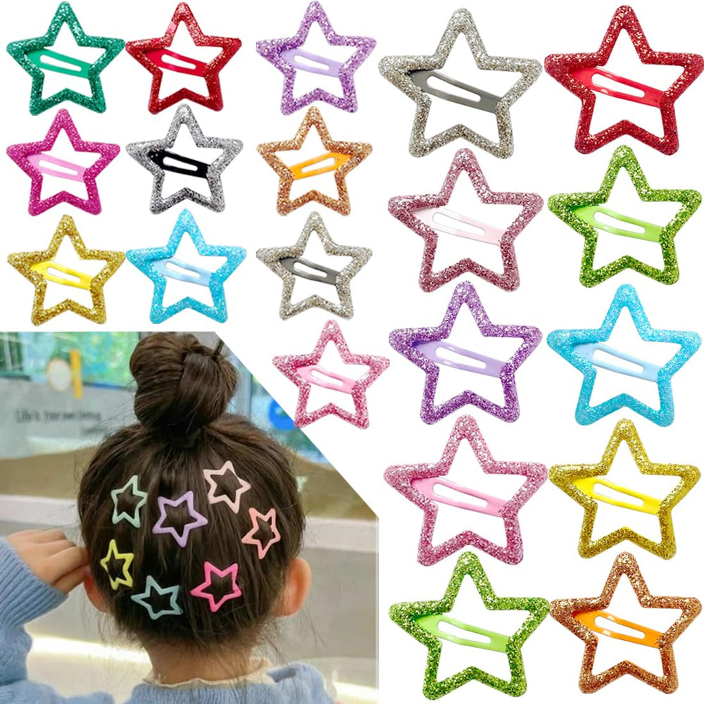Seneeel sparkling star hair clip close-up showing secure non-slip grip for all-day wear
