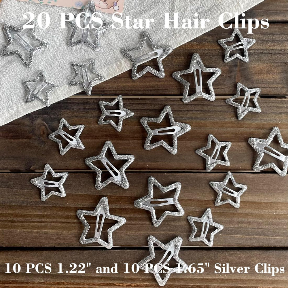 Seneeel Star Clips styled in an elegant everyday look on model.
