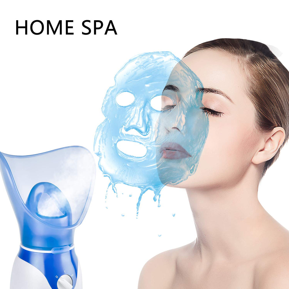Seneryla face steamer emits gentle steam for deep cleansing prep.
