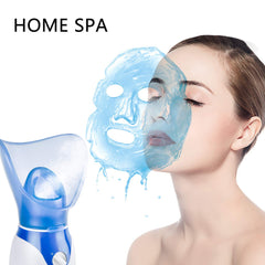 Seneryla face steamer emits gentle steam for deep cleansing prep.