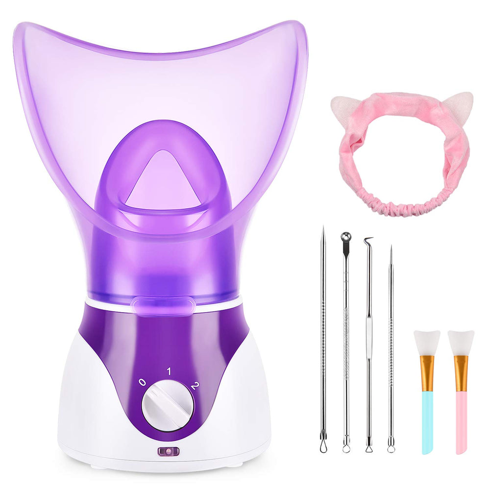 Seneryla facial steamer close-up showing steam release for pore opening and deep cleansing.