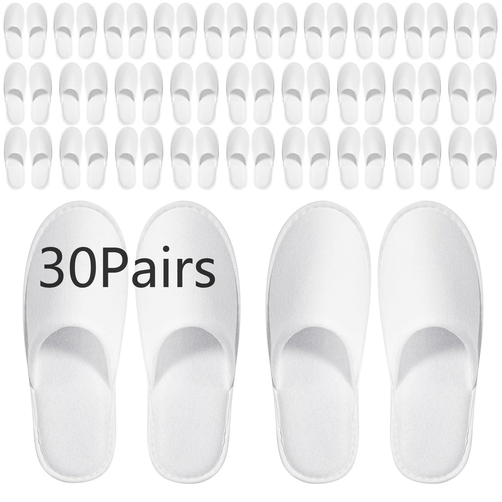 SENJUNSAFE guest slippers white packaging bulk 30 pairs for hotels