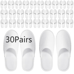 SENJUNSAFE guest slippers white packaging bulk 30 pairs for hotels