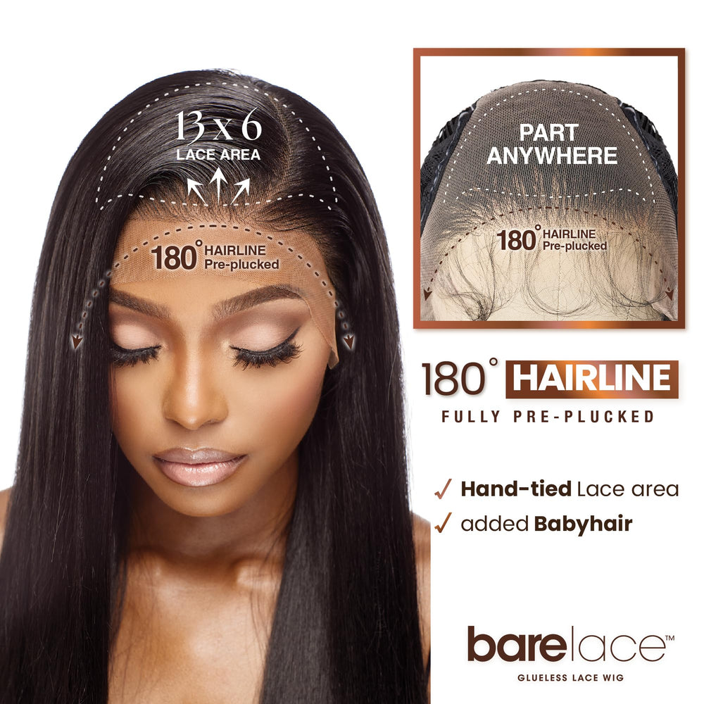 Sensationnel Bare Lace 13x6 wig back view shows seamless transition and breathable cap.