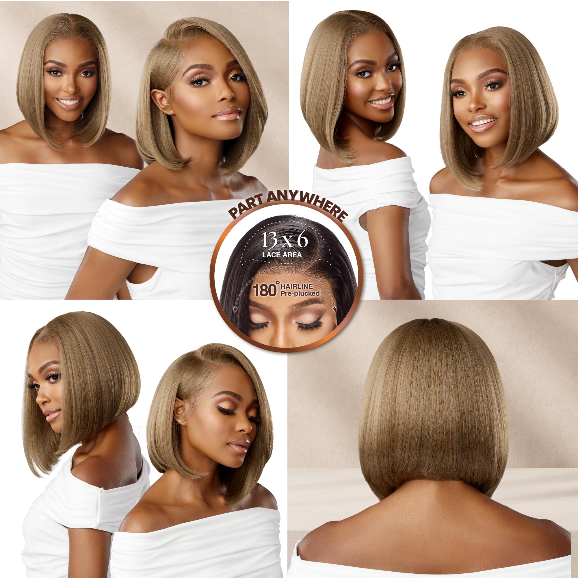 Sensationnel Bare Lace 13x6 hairline closeup highlights pre-plucked natural density.