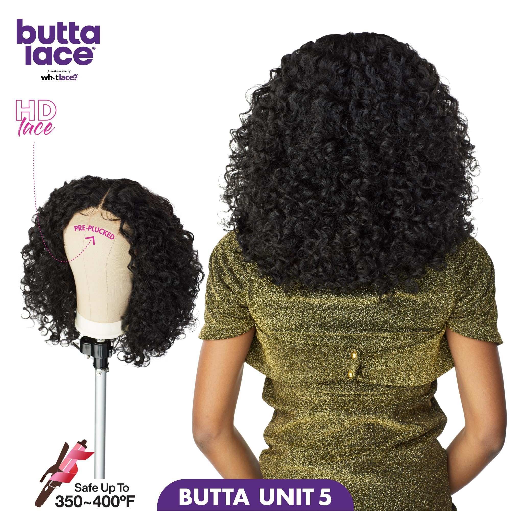 Sensationnel Butta Lace Wig Unit 5 glueless cap on display for easy wear