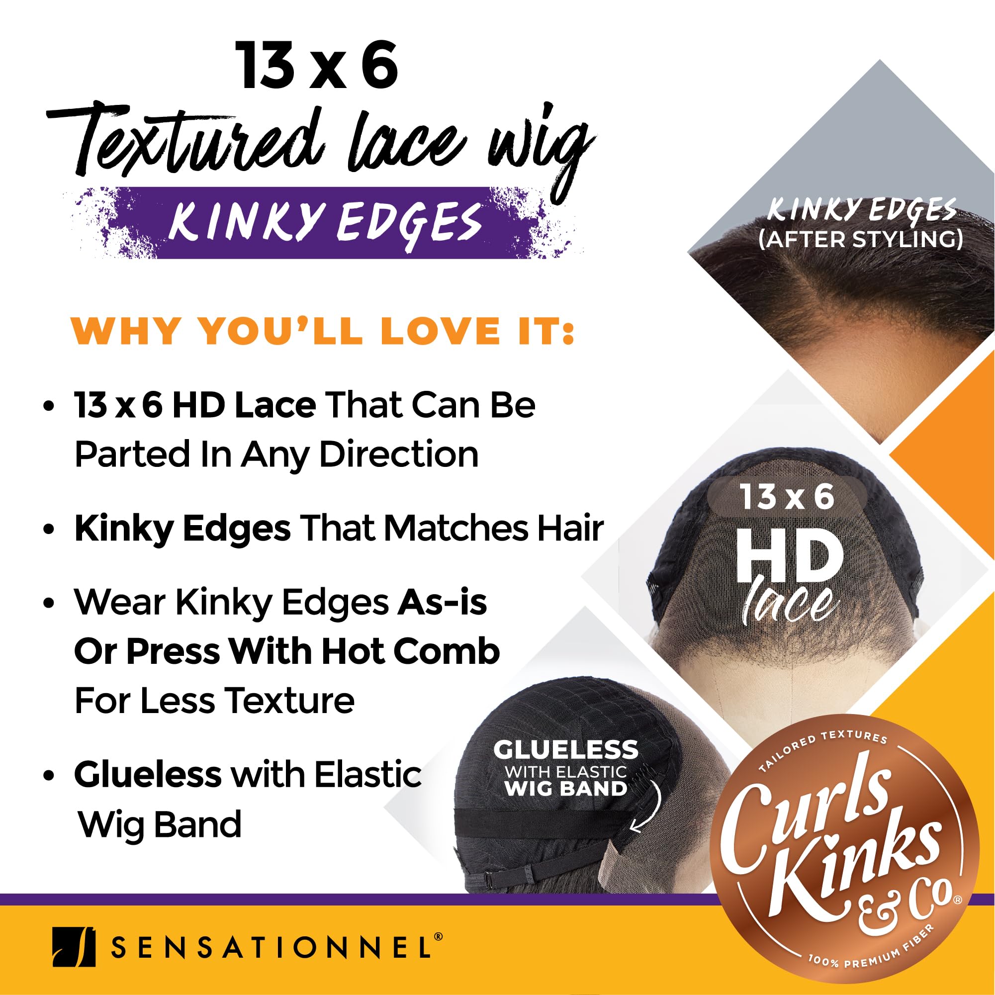 Sensationnel Curls Kinksandco wig coily style for bold texture