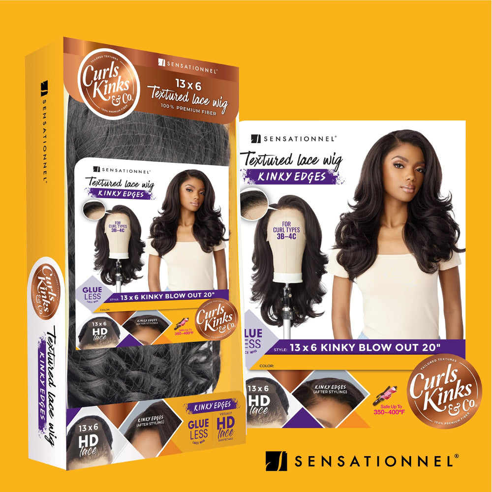 Sensationnel Curls Kinksandco wig straight style for sleek finish