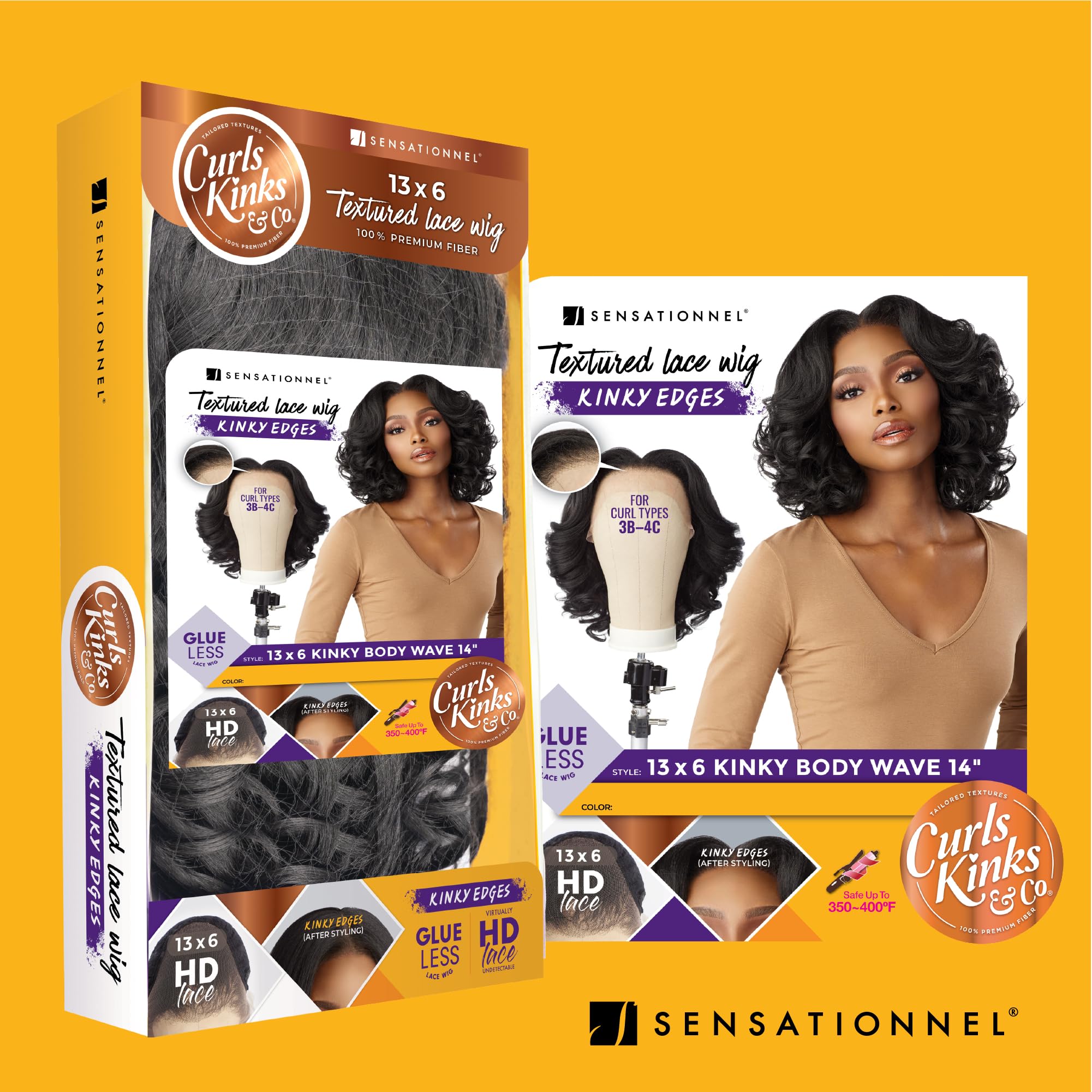 Sensationnel Curls Kinksandco wig 2 dark brown shade blends naturally.