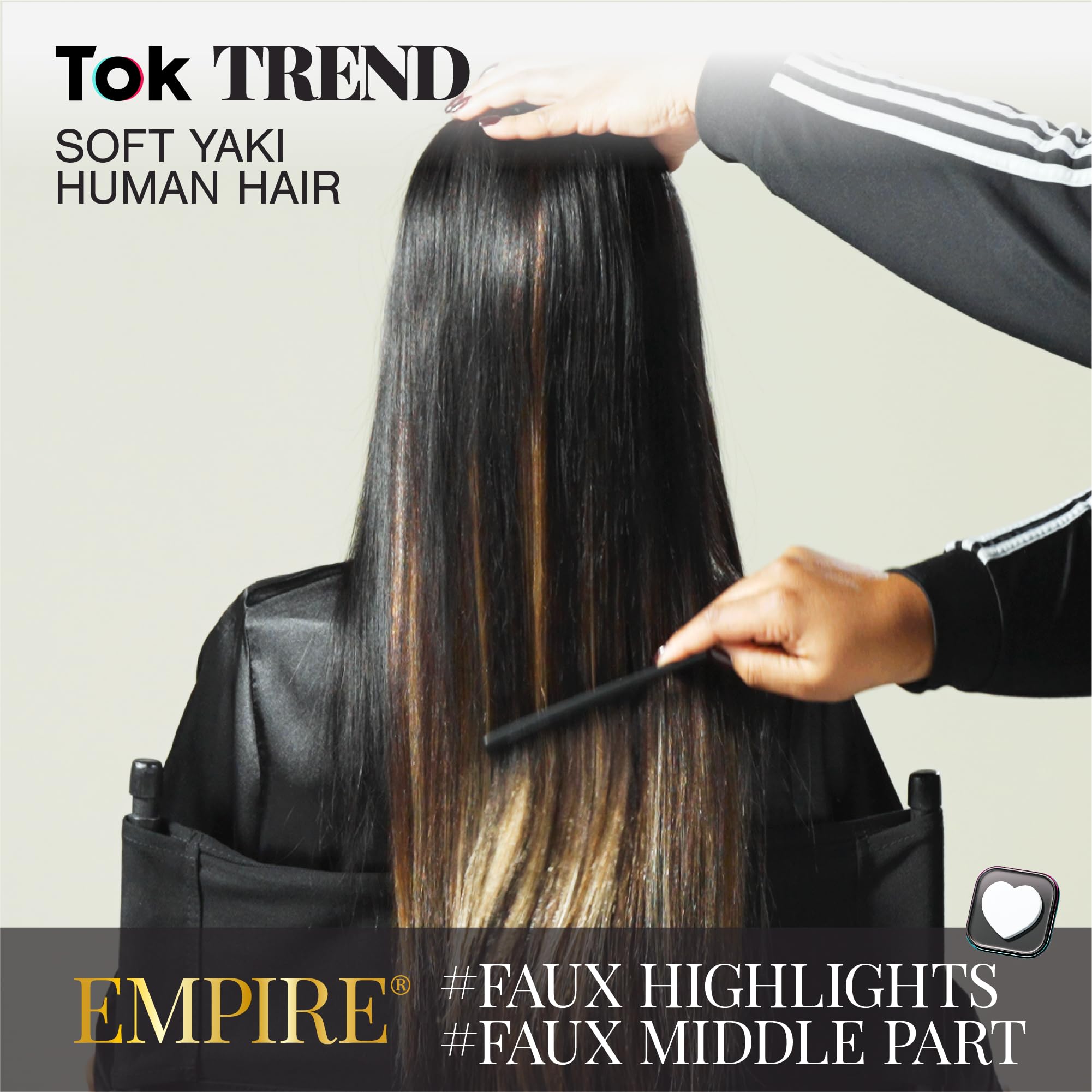 Sensationnel Empire Yaki 16-inch jet black for natural, bold styling.