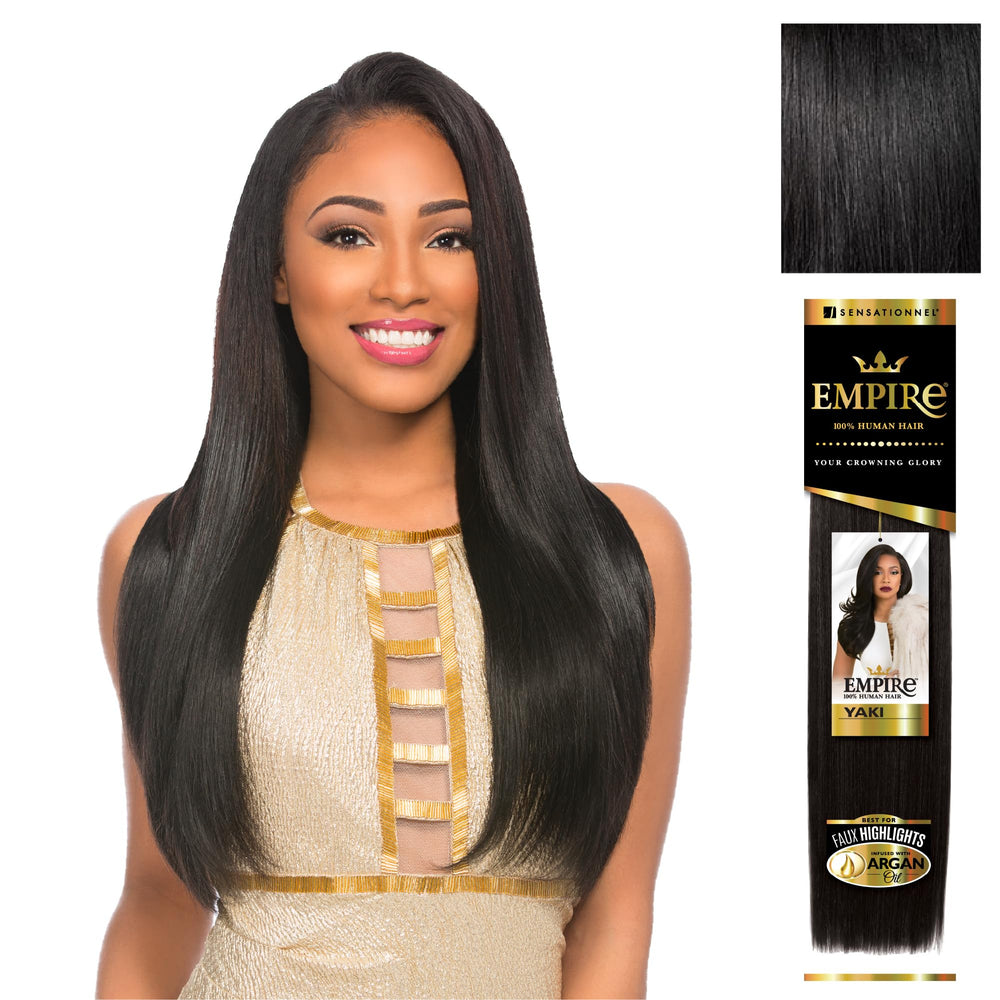 Sensationnel Empire Yaki hair tangle-free weave for easy installation.