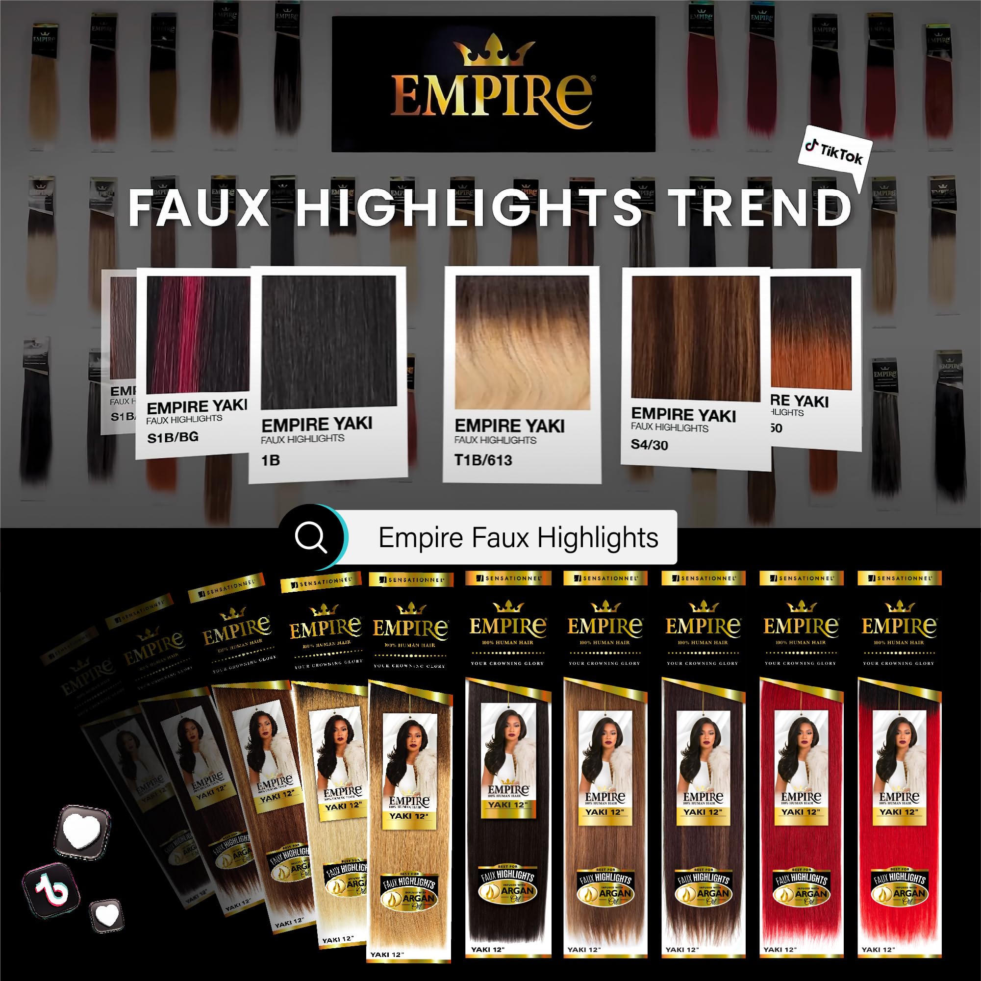 Sensationnel Empire Yaki sew-in quick weave option for versatile looks.