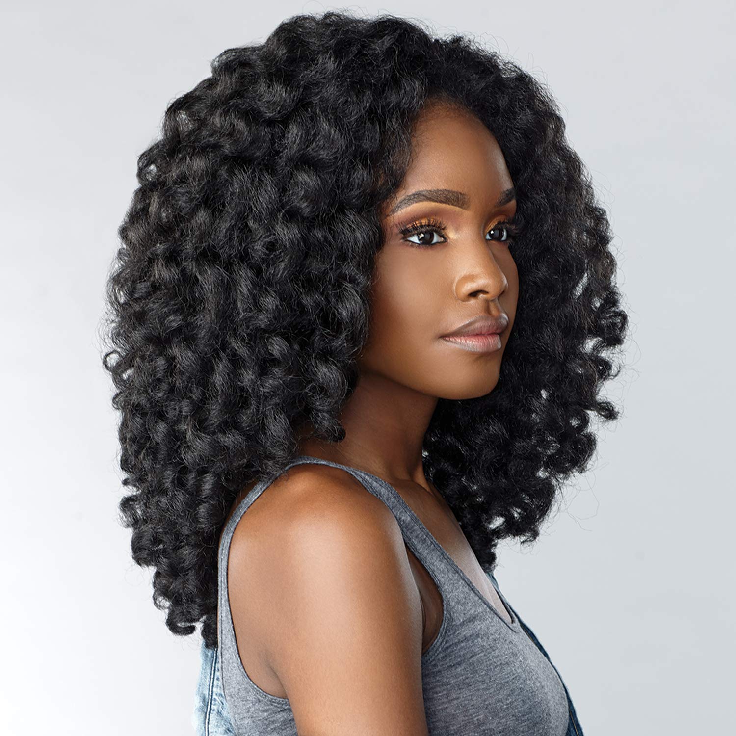 Sensationnel Money Maker 1B half wig heat-safe fiber supports light styling with heat tools