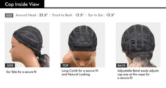 Sensationnel Money Maker 1B half wig side profile shows secure fit for all-day comfort