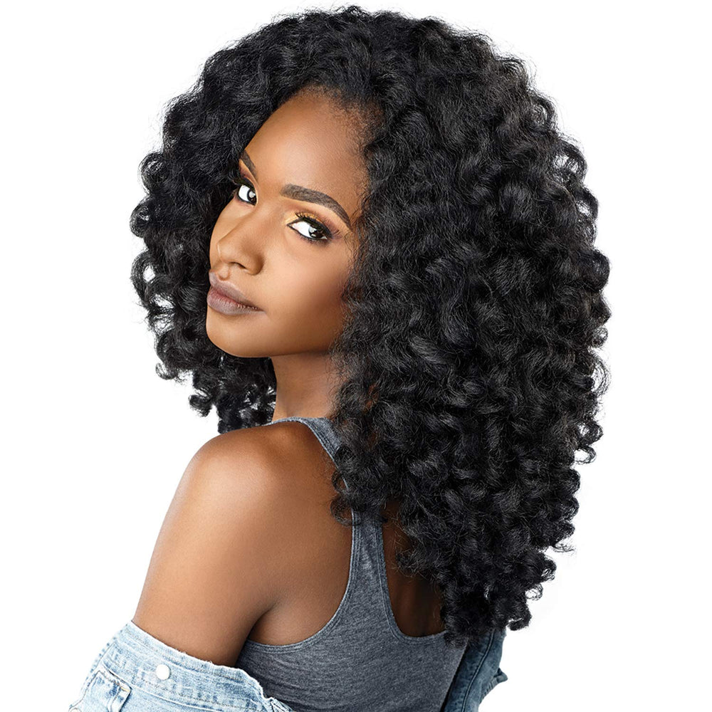 Sensationnel Money Maker 1B half wig top view emphasizes natural volume for daily wear