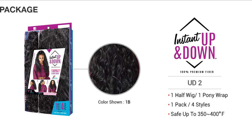 Sensationnel Halfwig Pony drawstring closeup reveals secure ponytail attachment.