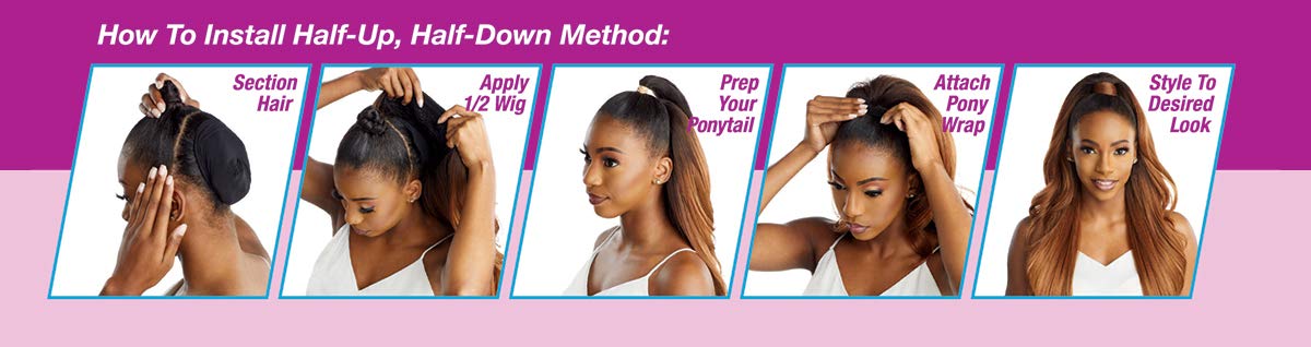 Sensationnel Instant Updown four-styles visual highlights easy switching between looks.