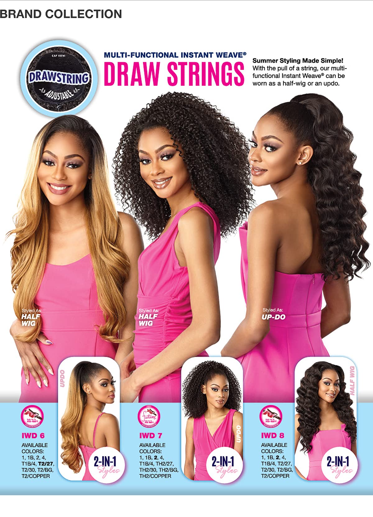Sensationnel Instant Weave Halfwig lightweight synthetic blend for all-day comfortable wear