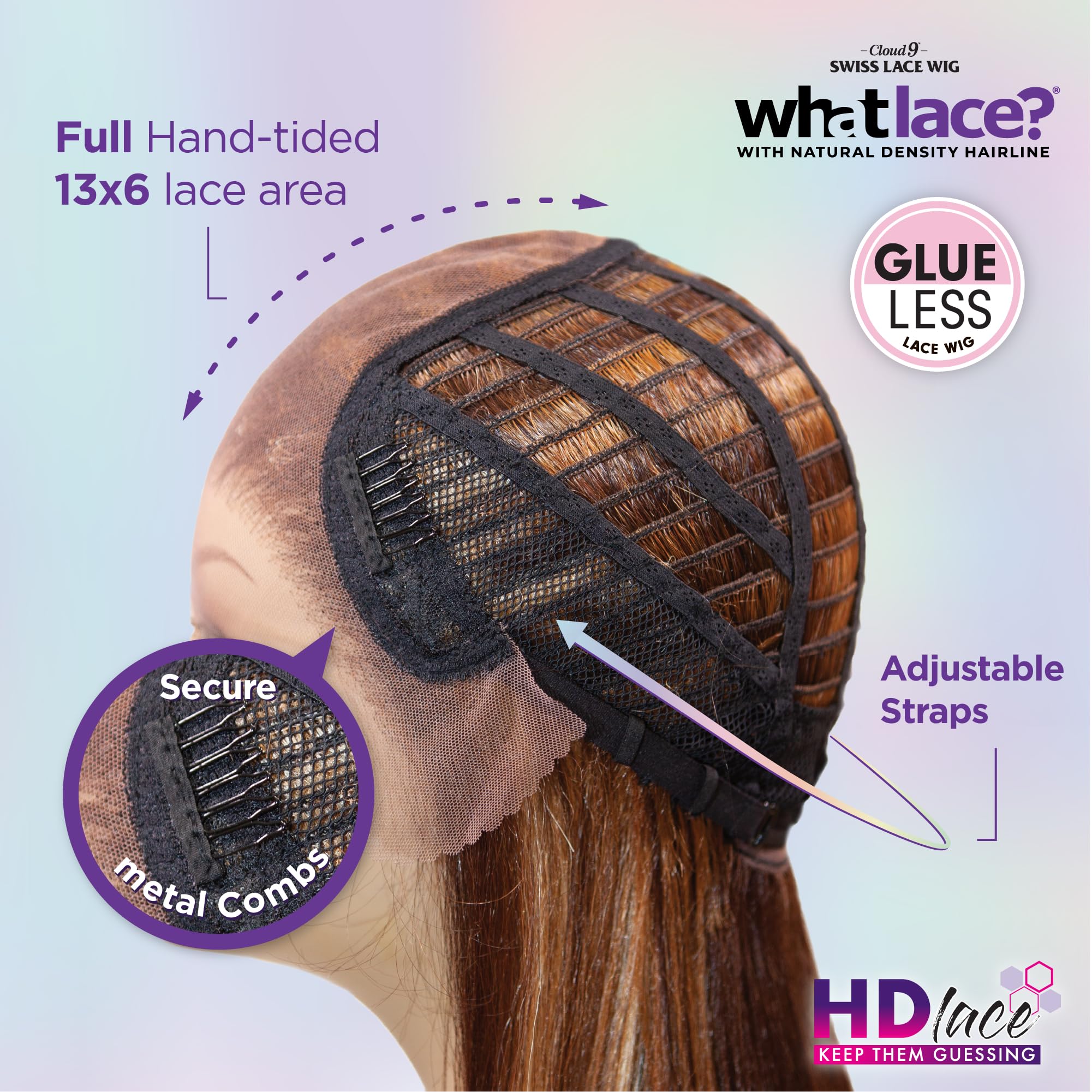 Sensationnel What Lace 13x6 Latisha lacefrontal ear-to-ear lace ensures discreet wear.