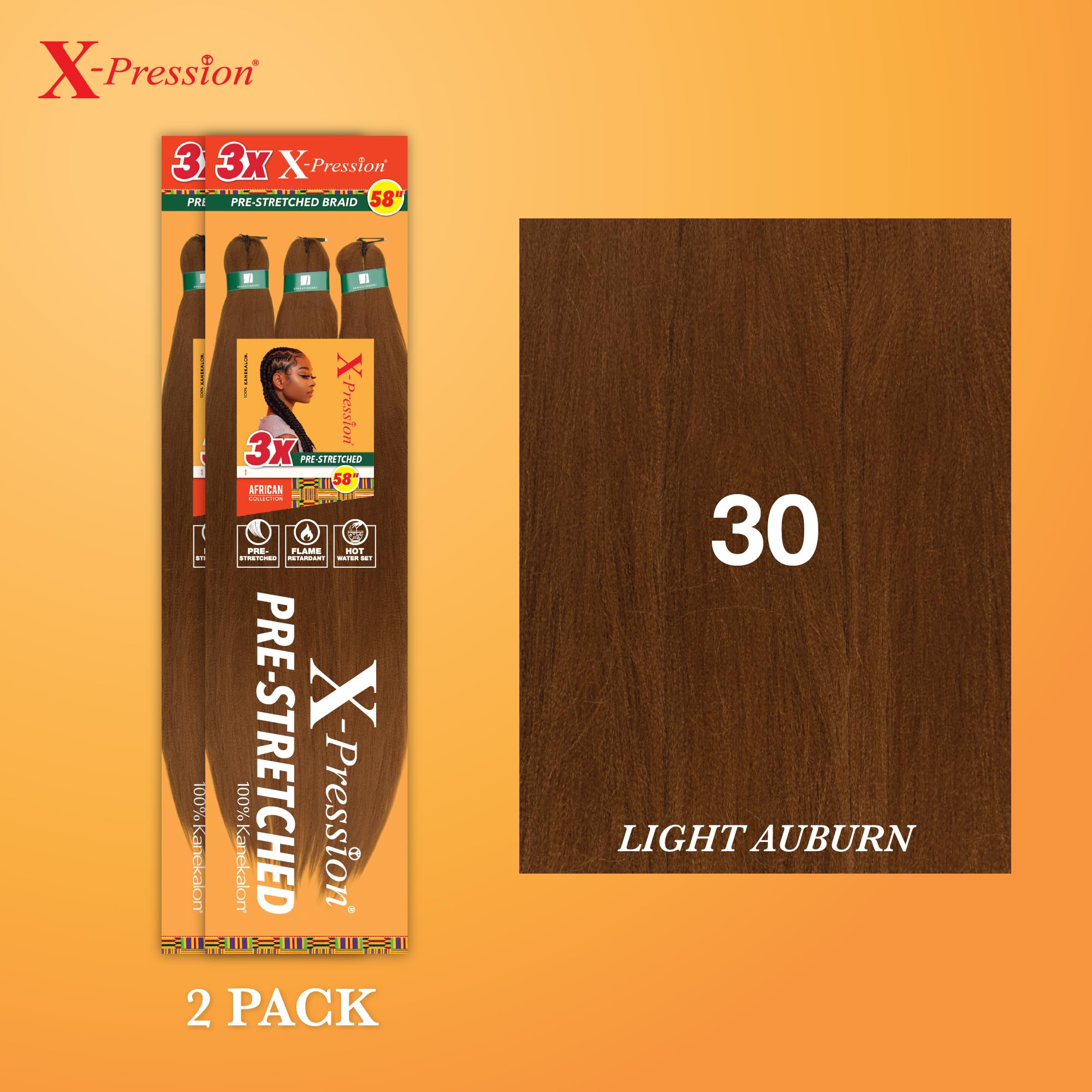 Sensationnel X-pression braid texture yaki soft touch for realistic box braids.
