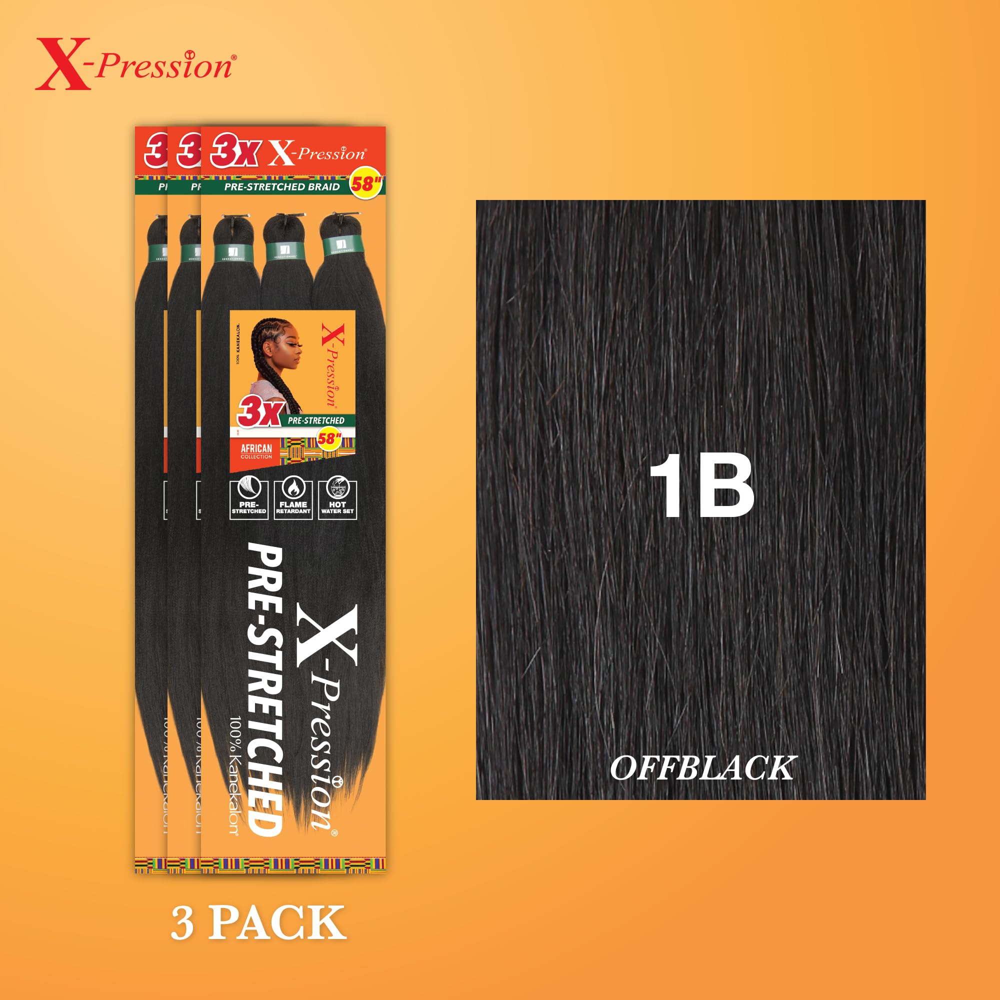 Sensationnel X-PRESSION yaki texture close-up reveals soft interlocking fibers