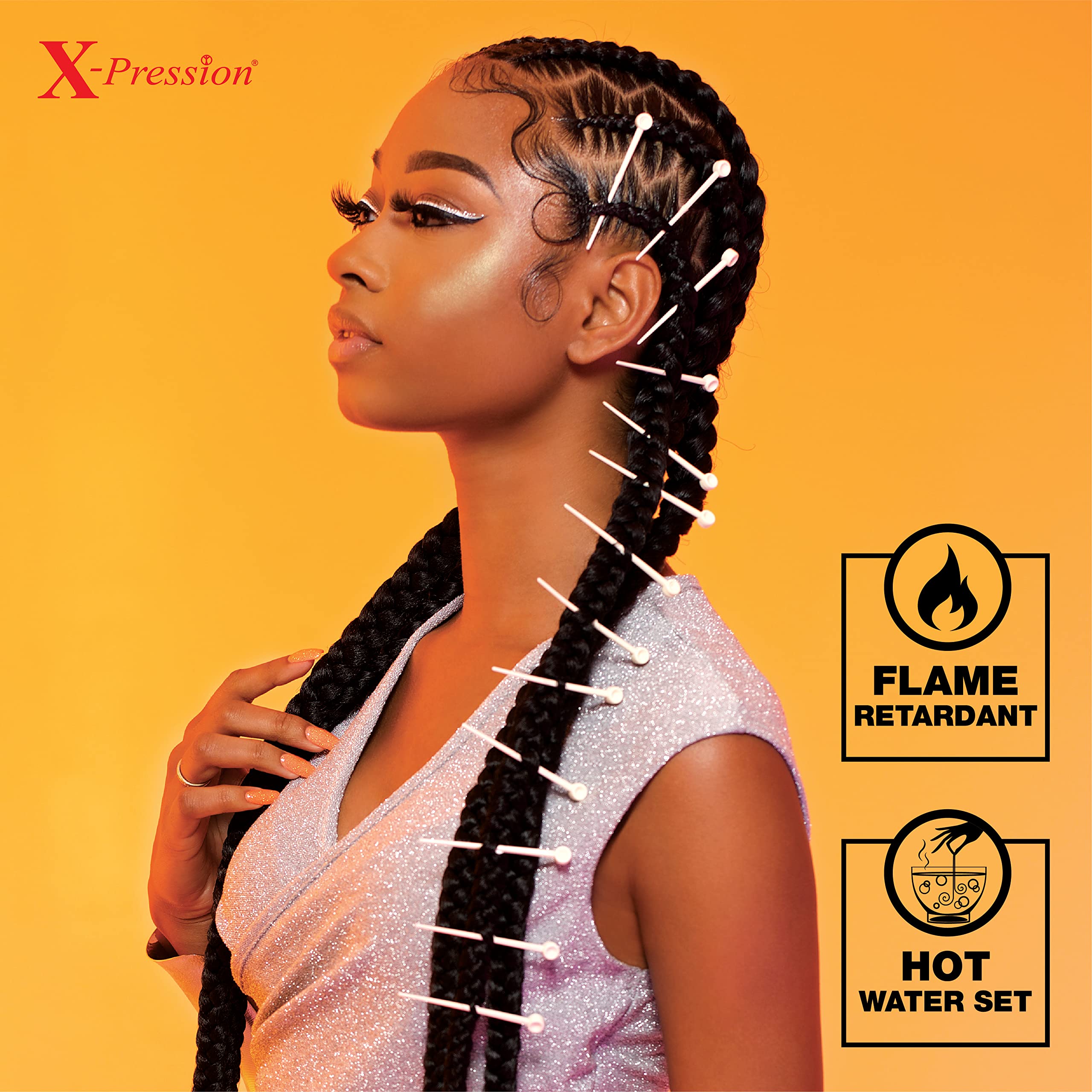Sensationnel X-pression flame retardant 58in designed for safer heat styling