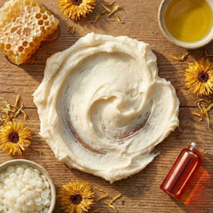 Sense Wellness honey and jojoba blend image emphasizes non-greasy hydration.