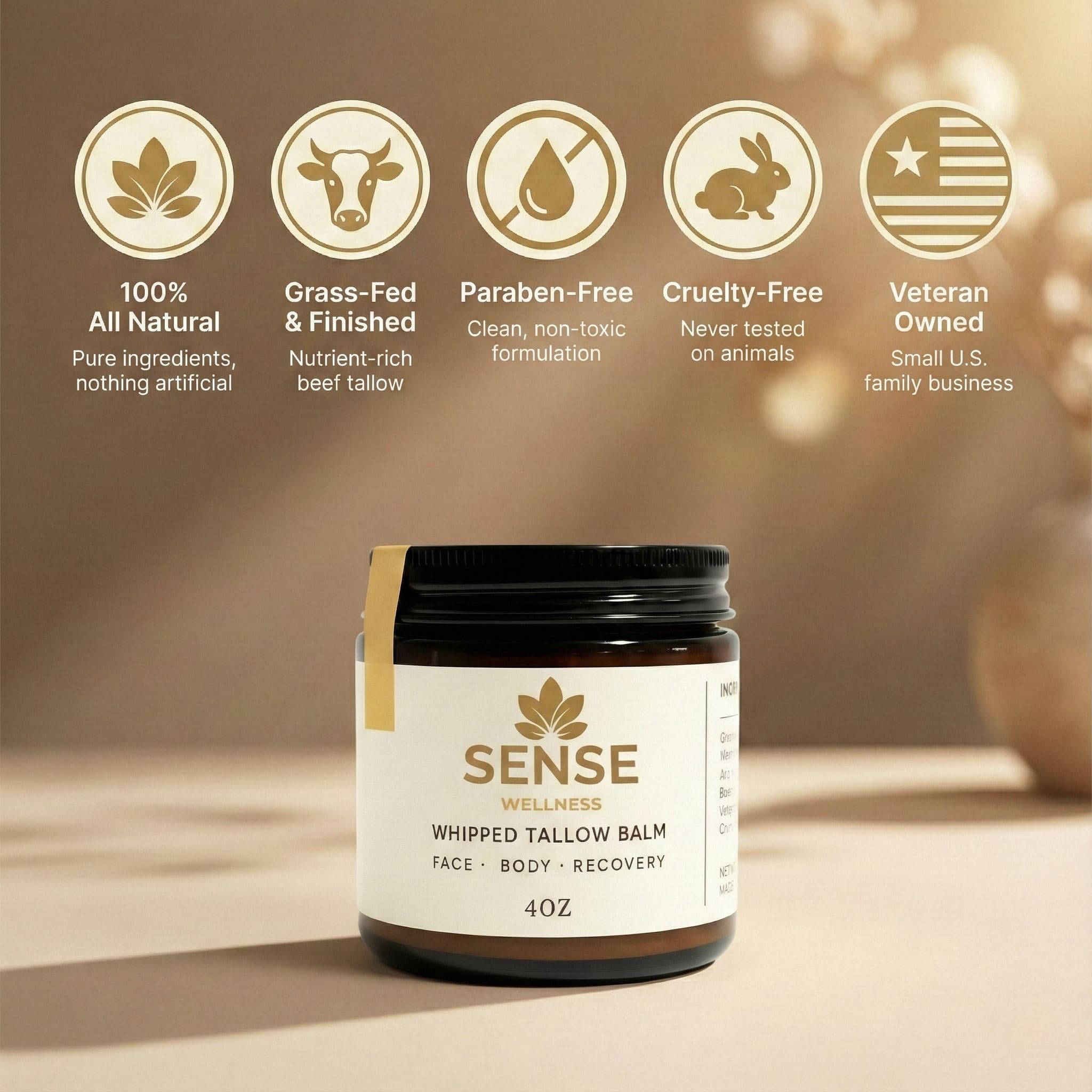 Sense Wellness unscented formula with no fragrance shown on label.