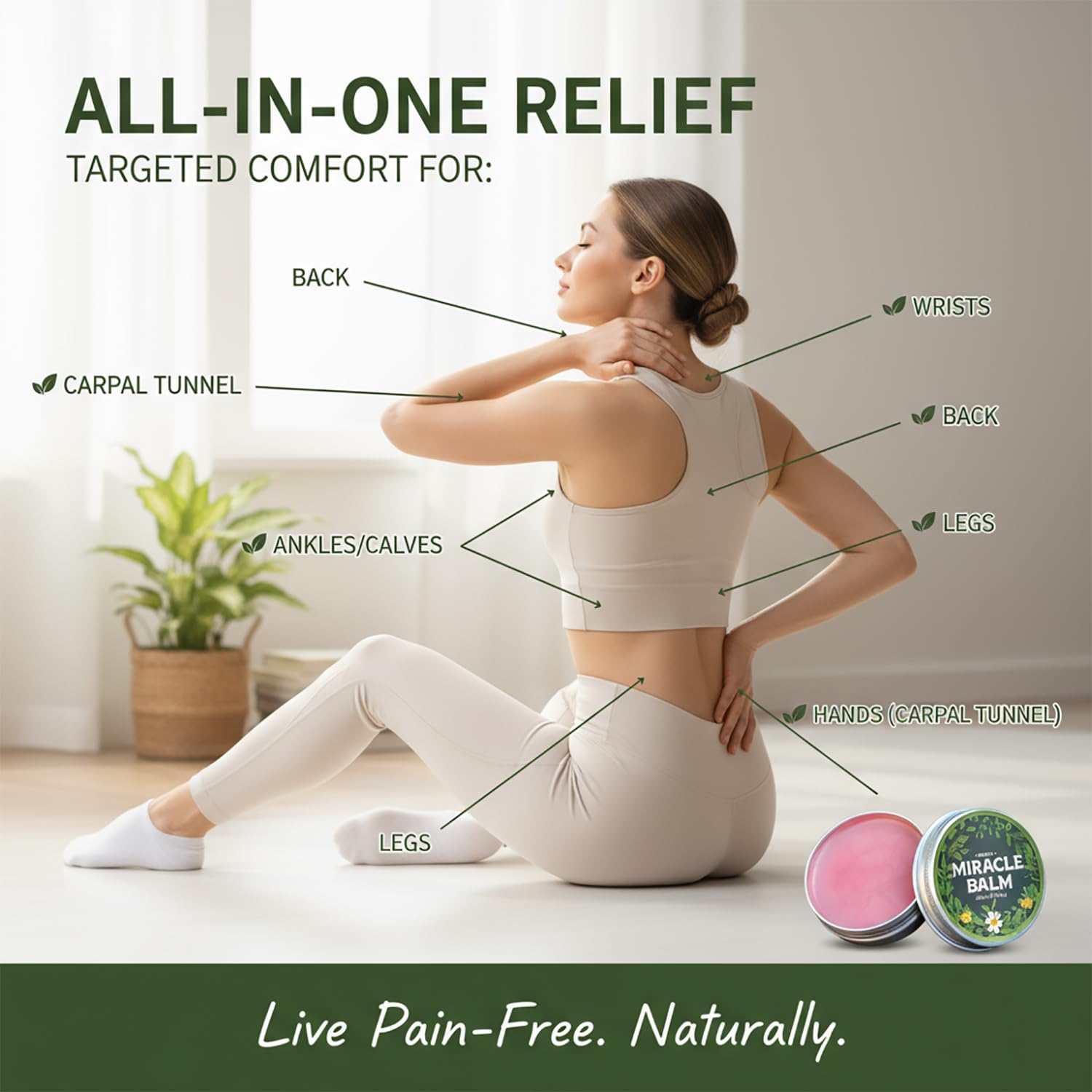 SENSIO MIRACLE Balm back-relaxation visual suggests reduced stiffness.