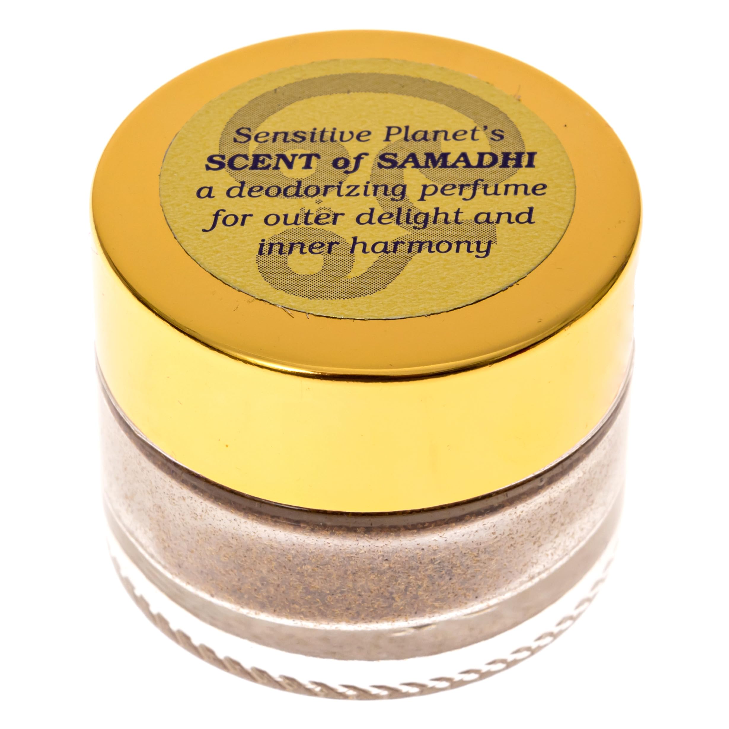 Sensitive Planet Scent of Samadhi jar closeup highlighting natural ingredients and adaptive personal fragrance