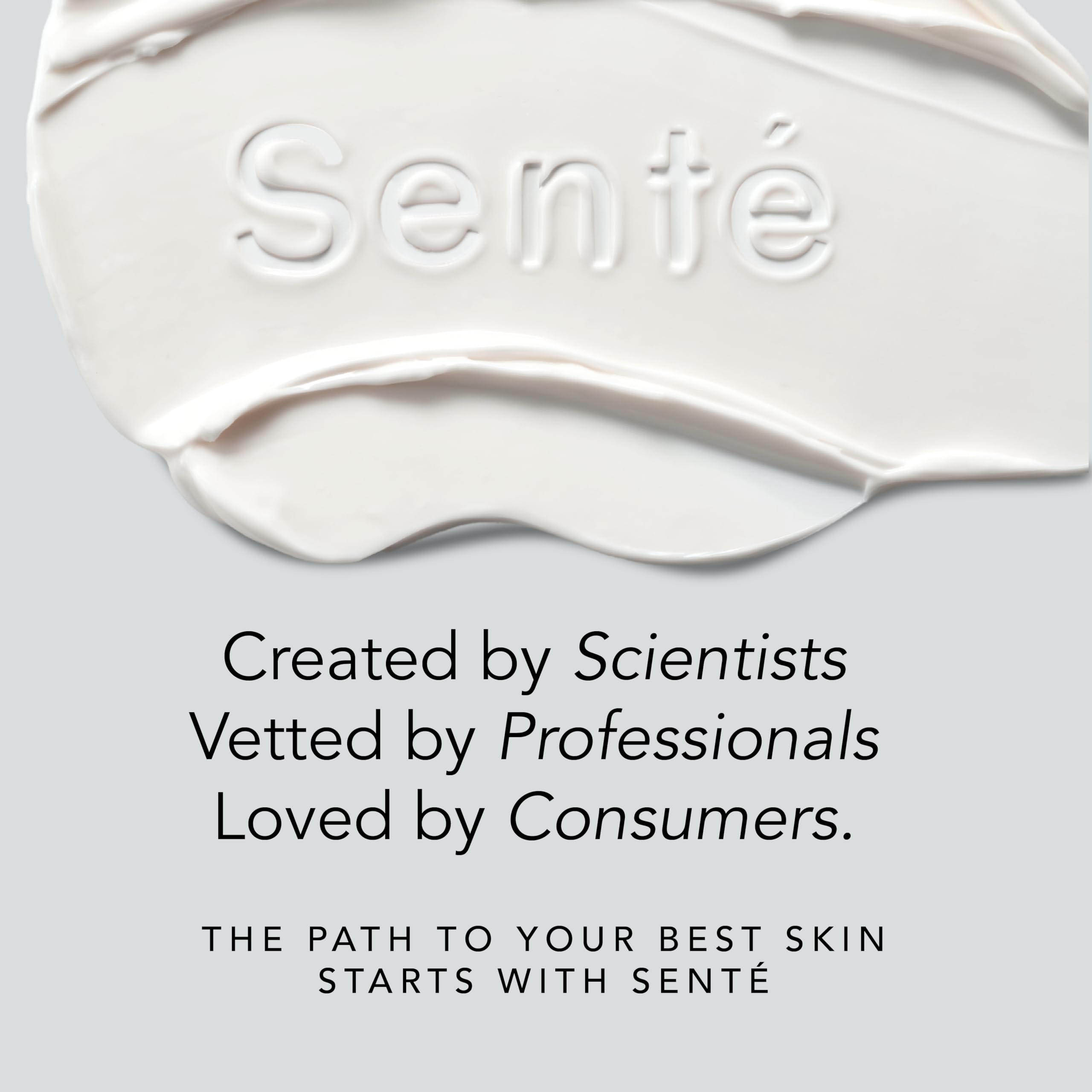 Sente Bio Complete Serum packaging closeup highlights premium, recyclable materials.