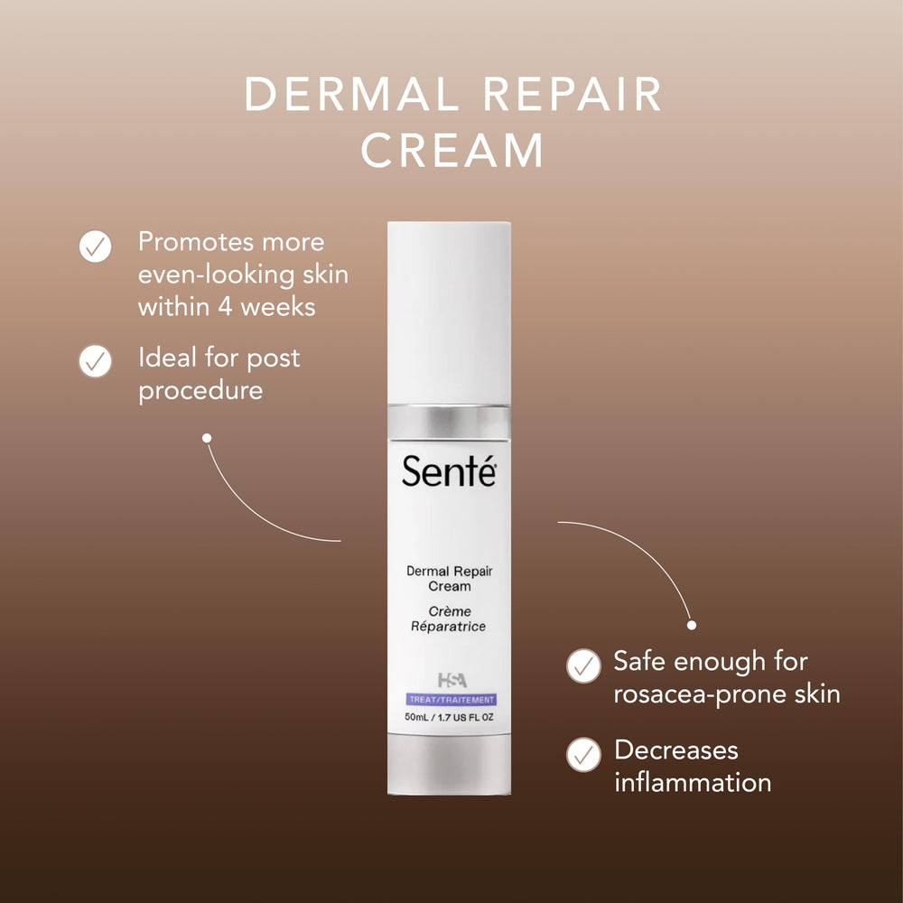 Senté Dermal Repair applied on hand demonstrates even application and hydration.