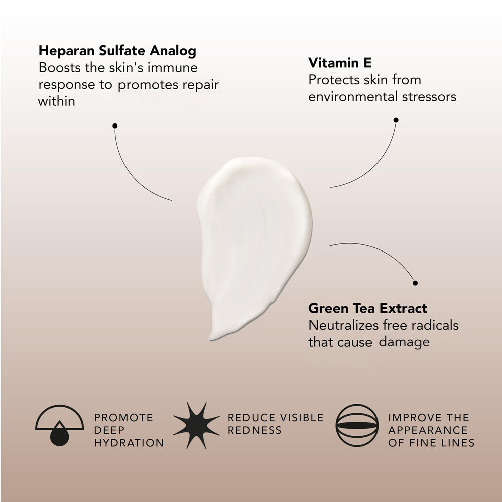 Senté cream texture closeup hints hypoallergenic, dermatologist-tested skincare.