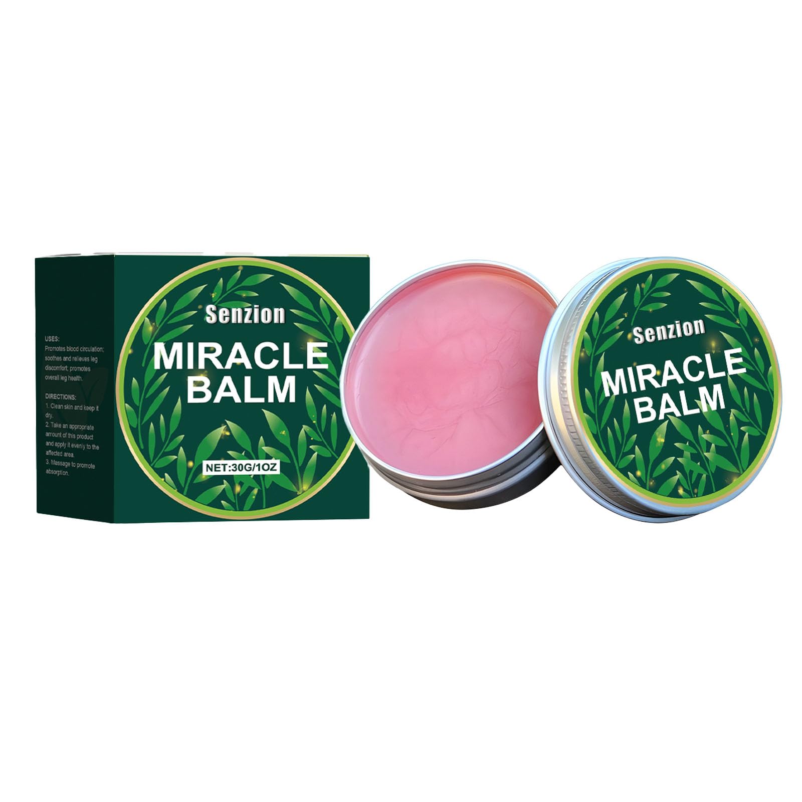 Senzion Miracle Balm packaging shows portable tube for on-the-go relief