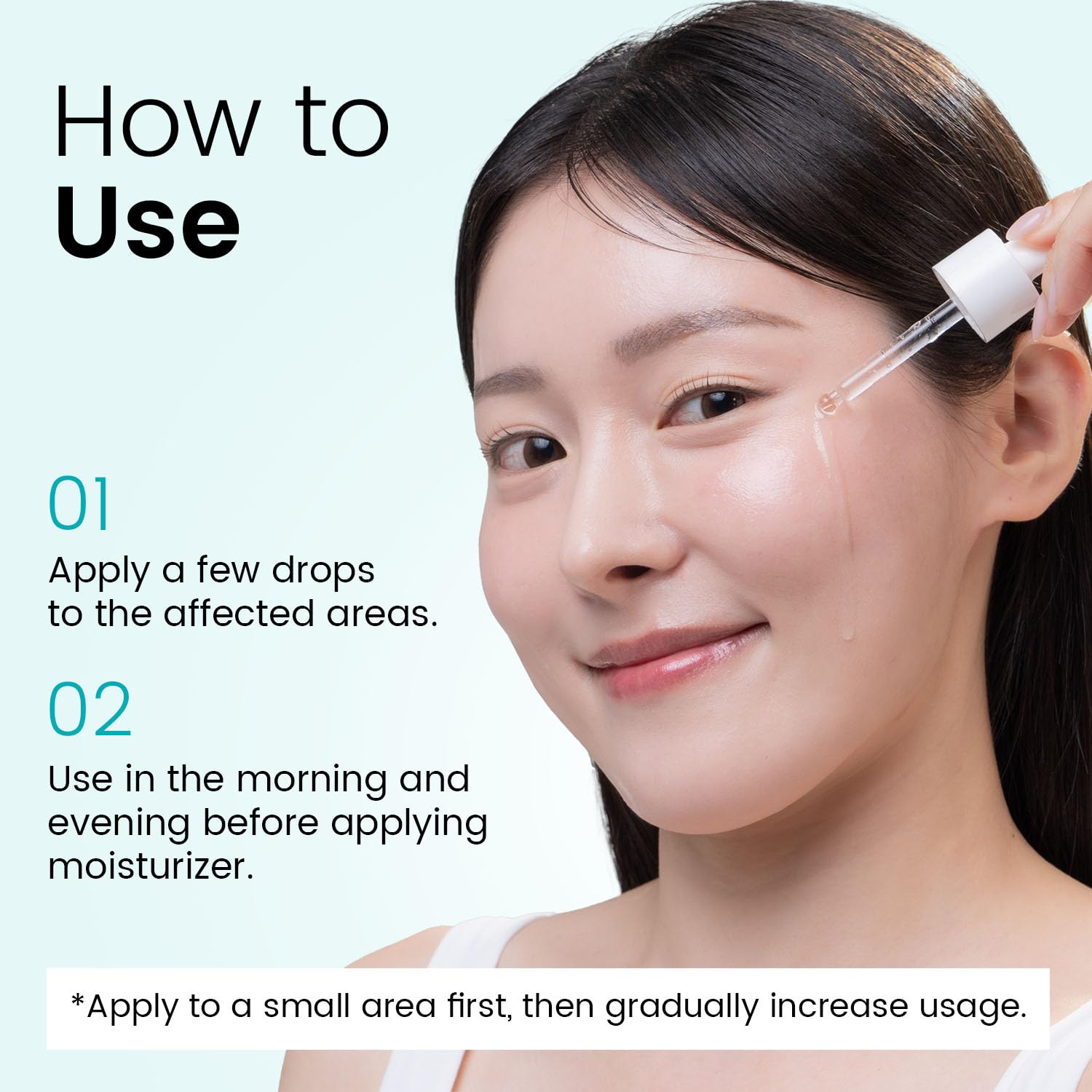 SEONGLOW serum two to three drops for targeted application around pores.