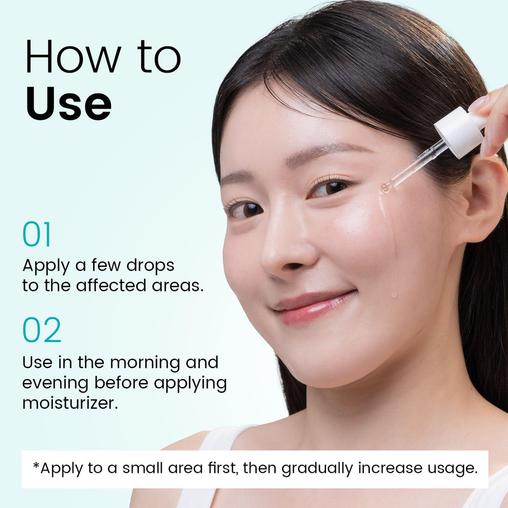 SEONGLOW serum two to three drops for targeted application around pores.