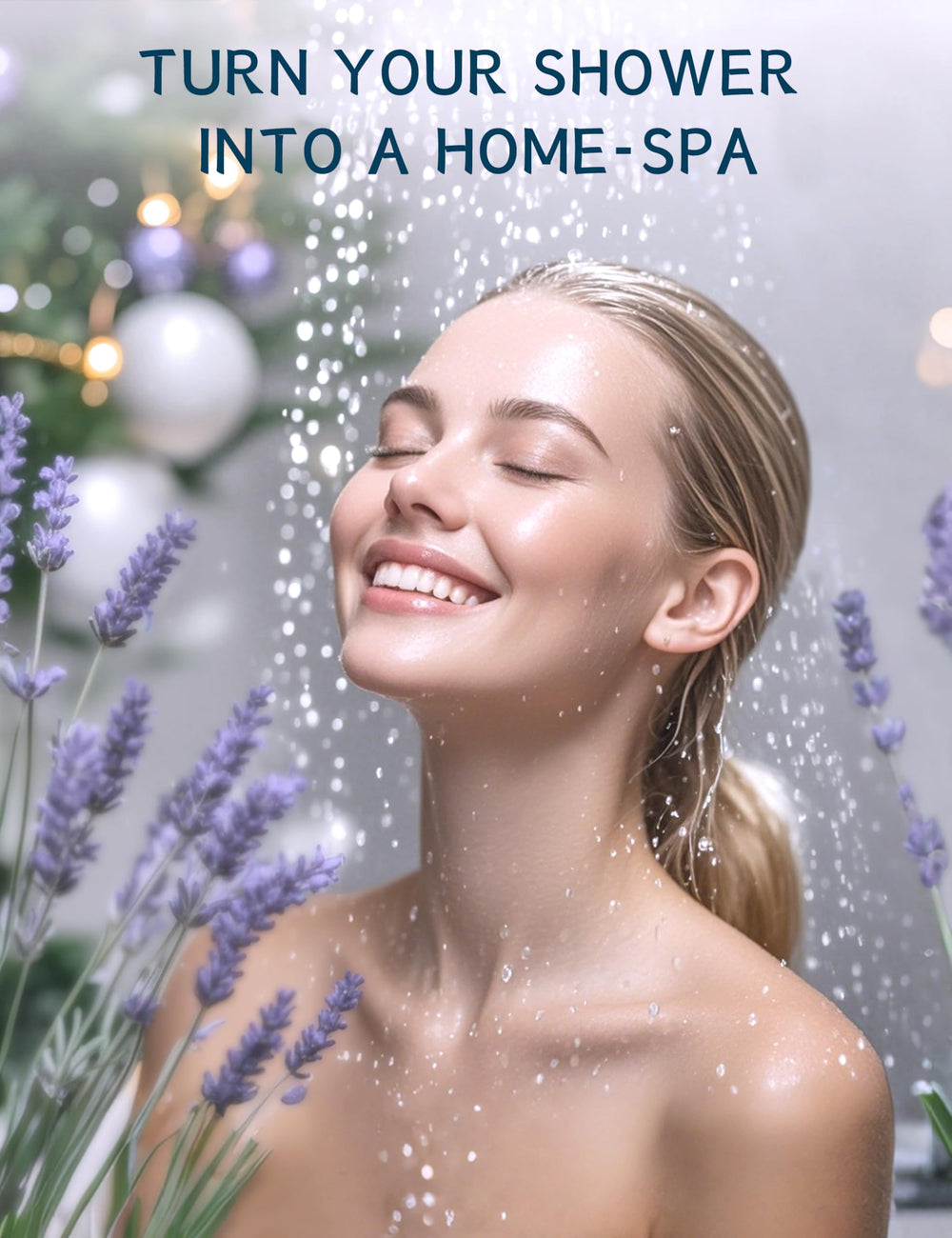 SEONNIX lavender shower steamer packaging compact showcasing travel-friendly home spa ritual