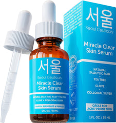 SeoulCeuticals acne serum bottle for daily use in your routine