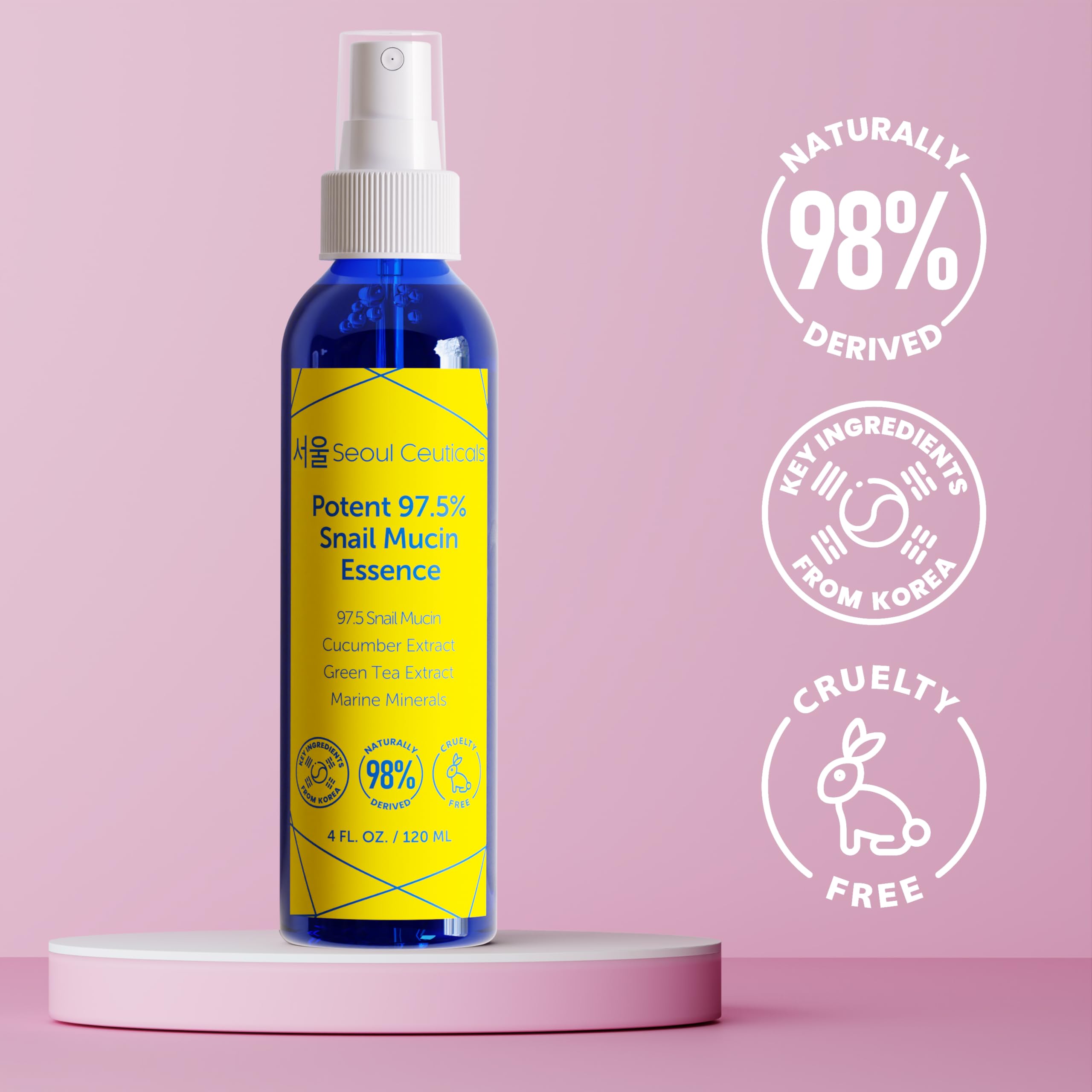 SeoulCeuticals aloe cucumber texture shows soothing hydrating spray on skin