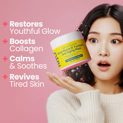 SeoulCeuticals face mask application closeup showing smooth texture.