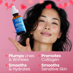 SeoulCeuticals HA Serum application pump shown for easy, mess-free use