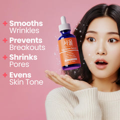SeoulCeuticals hyaluronic acid serum texture close-up highlights hydrating feel