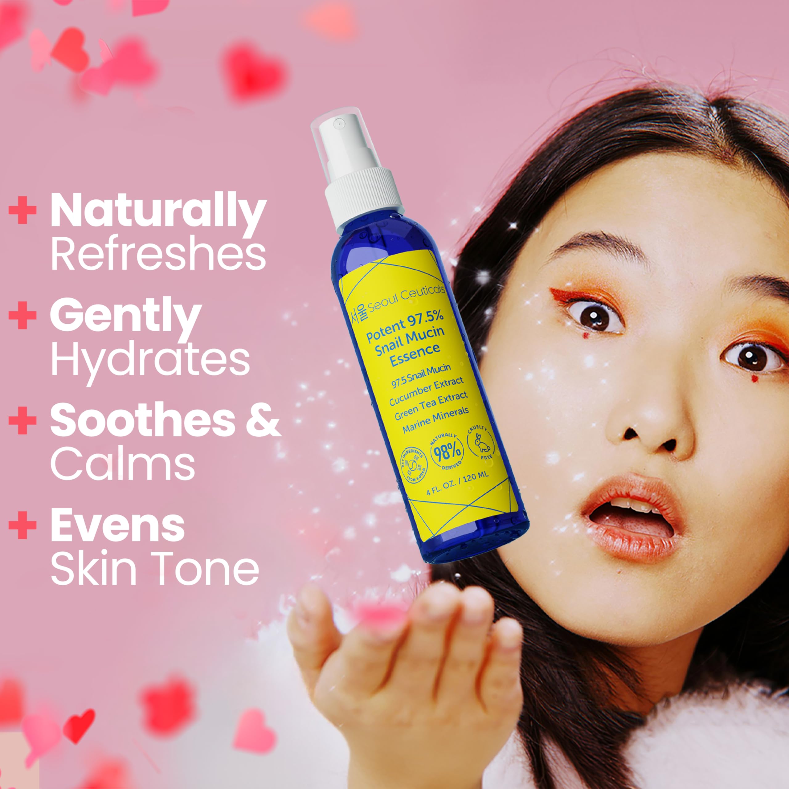 SeoulCeuticals snail mucin essence bottle showcases potent hydration and anti-aging potential
