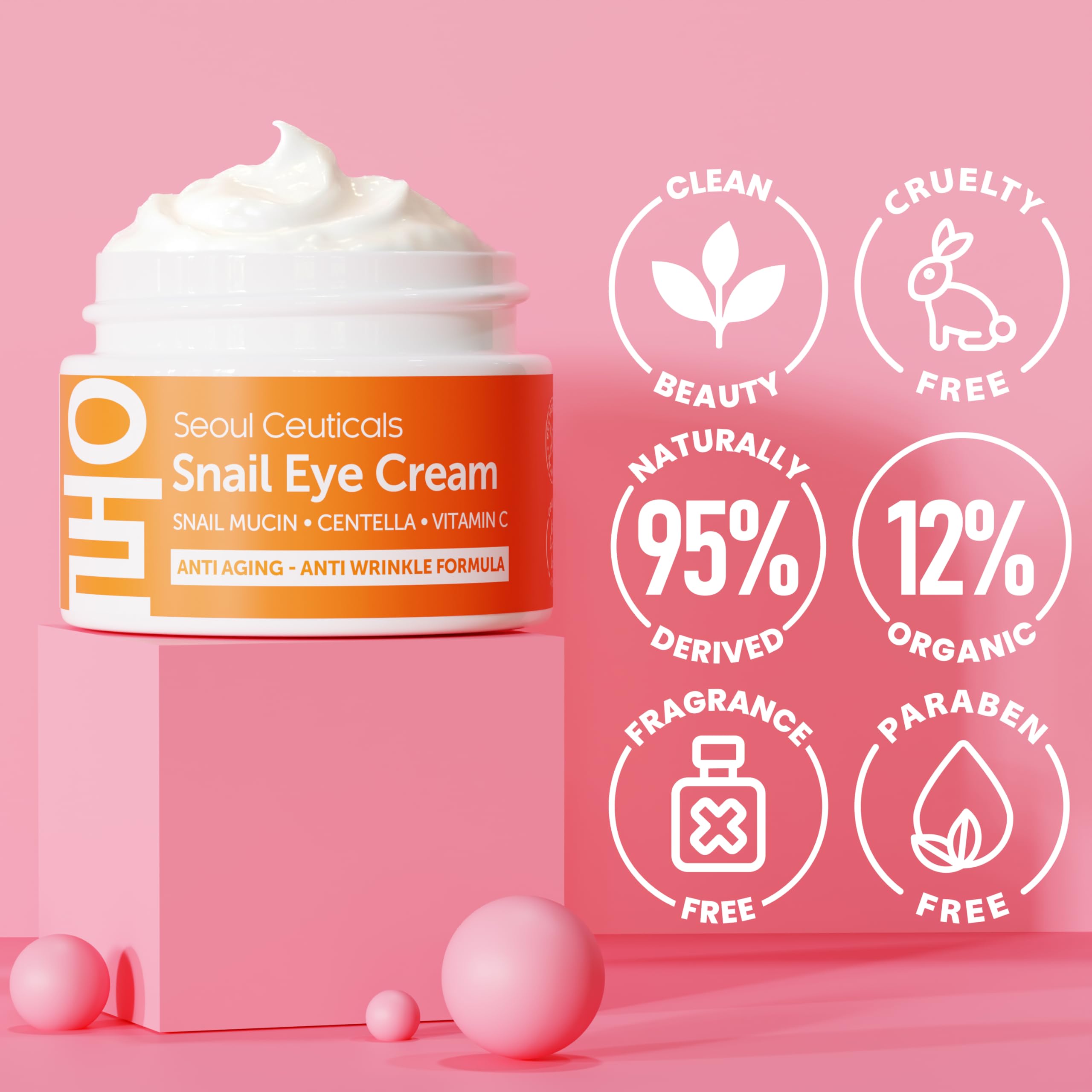 SeoulCeuticals cruelty-free snail mucin eye cream packaging and ethics
