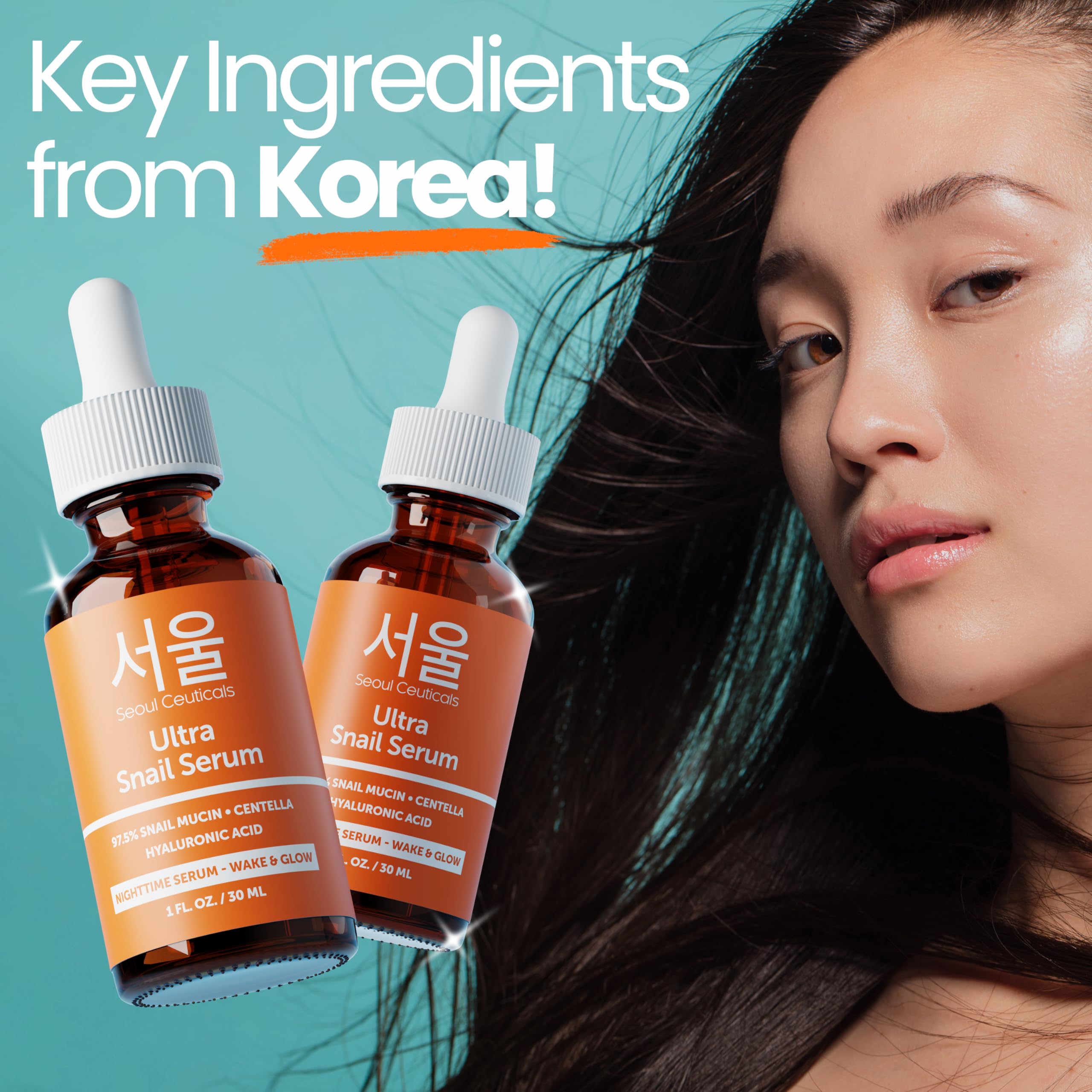 SeoulCeuticals snail mucin serum glow morning shot suggests radiant results