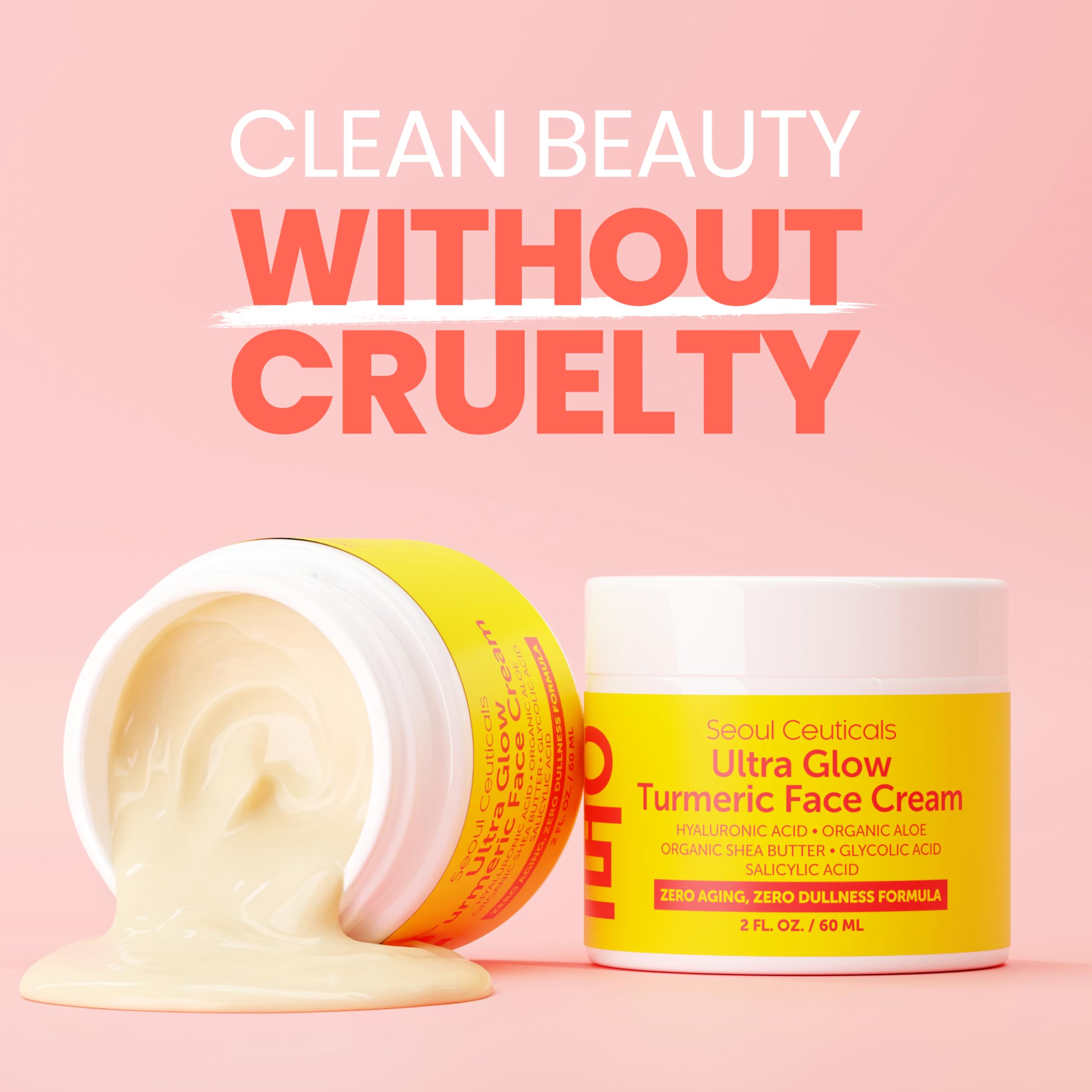 SeoulCeuticals turmeric cream bottle with aloe for soothing moisture